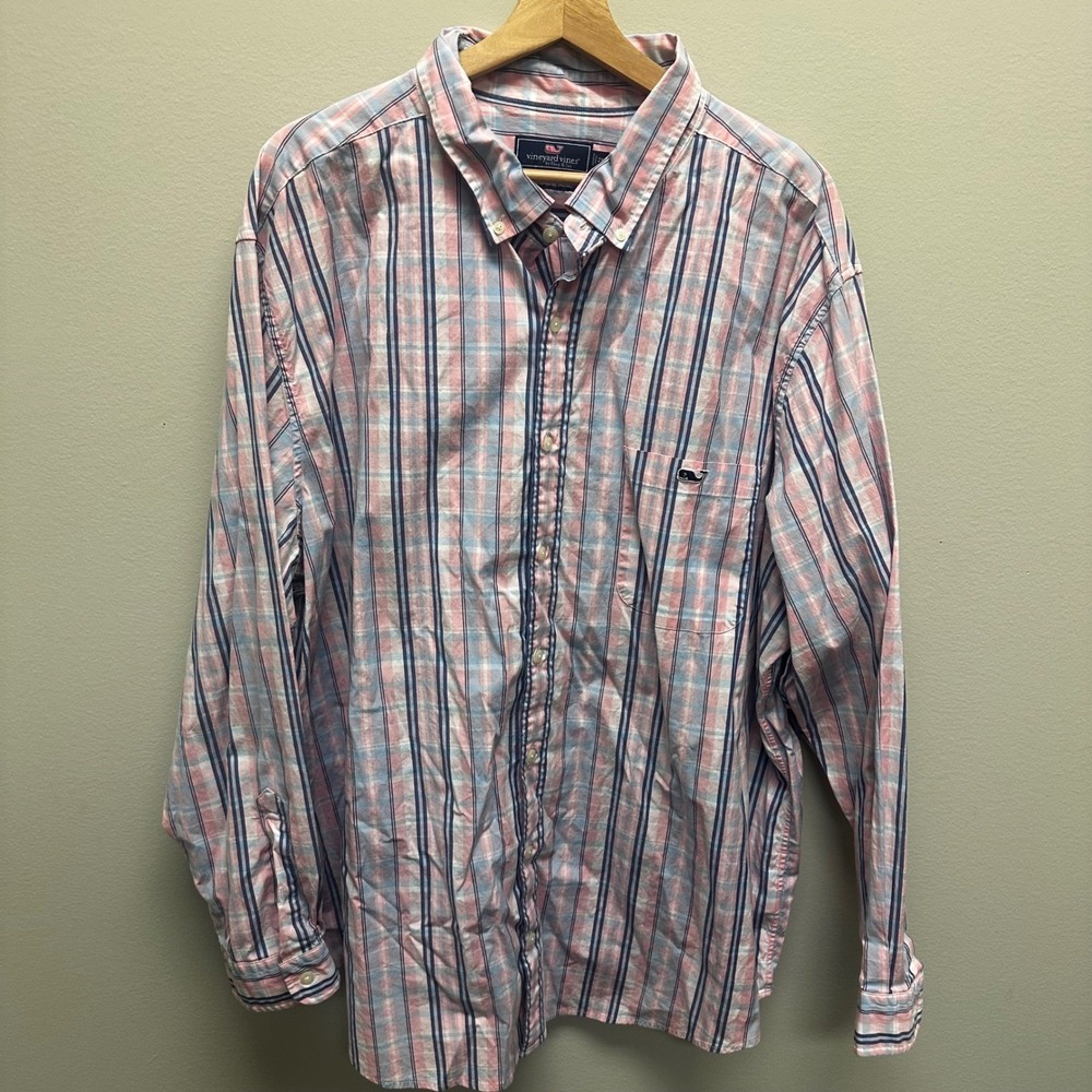 Vineyard Vines Tucker Shirt Mens 2XB Plaid Classic Fit Button Down Cotton Preppy - Picture 3 of 7